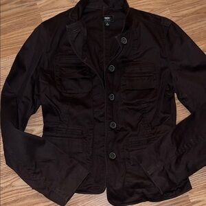 Dark Brown Button-Up Jacket